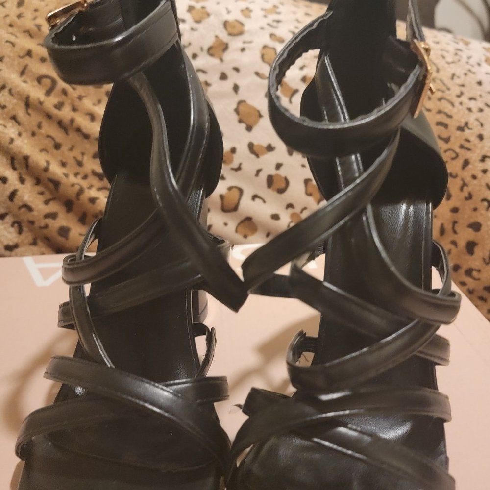 Strappy Block Heels